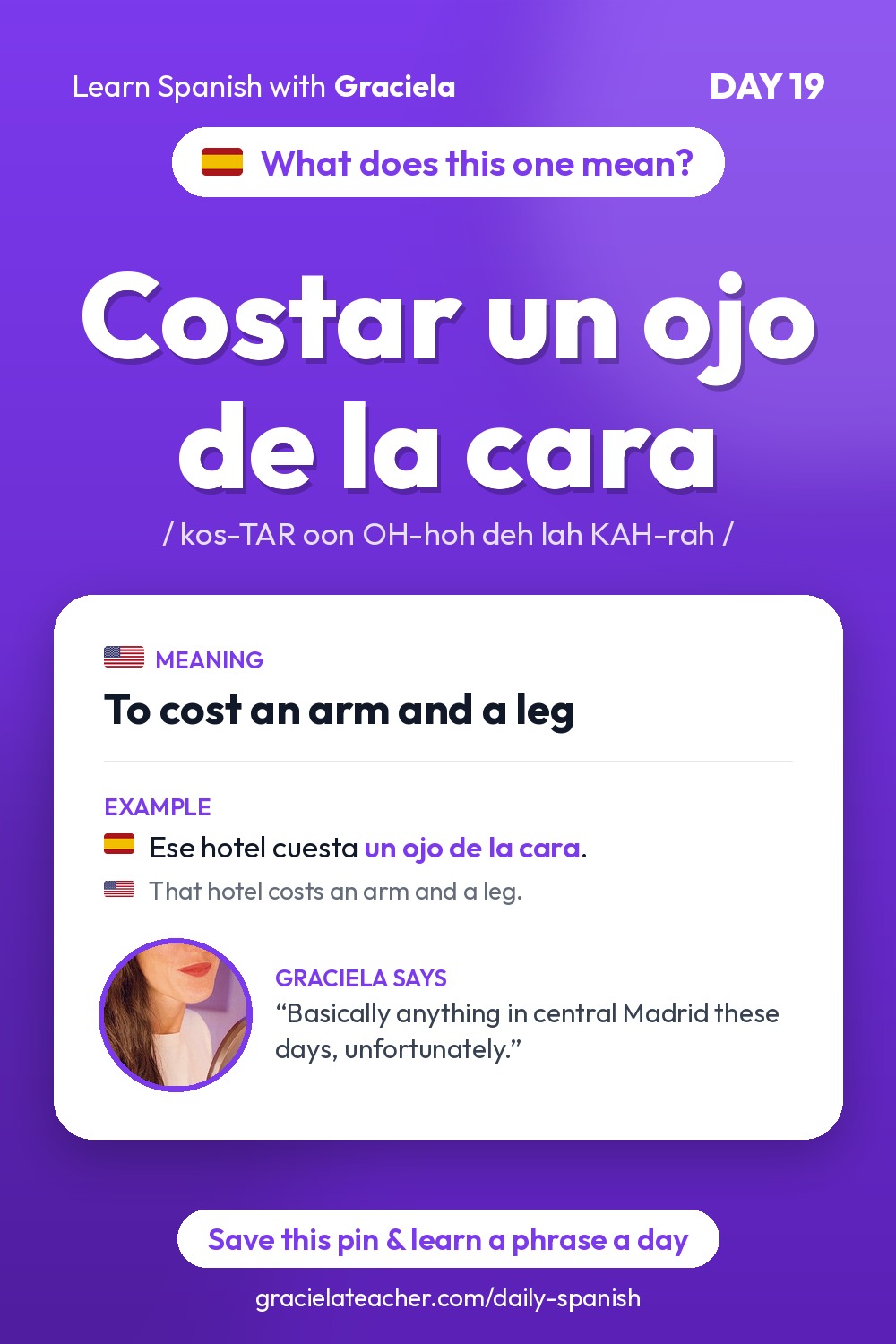 Costar un ojo de la cara — To cost an arm and a leg
