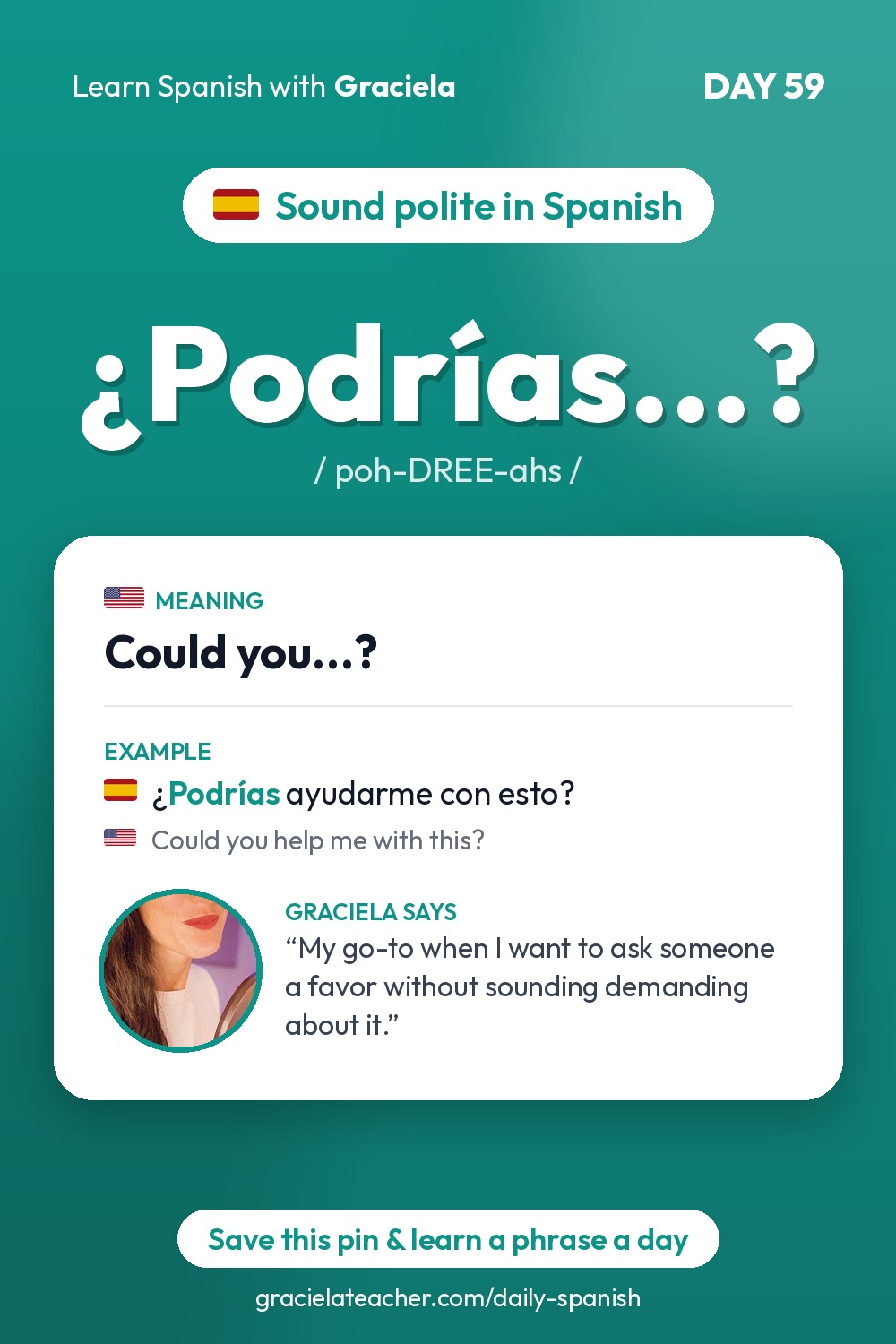 ¿Podrías...? — Could you...?